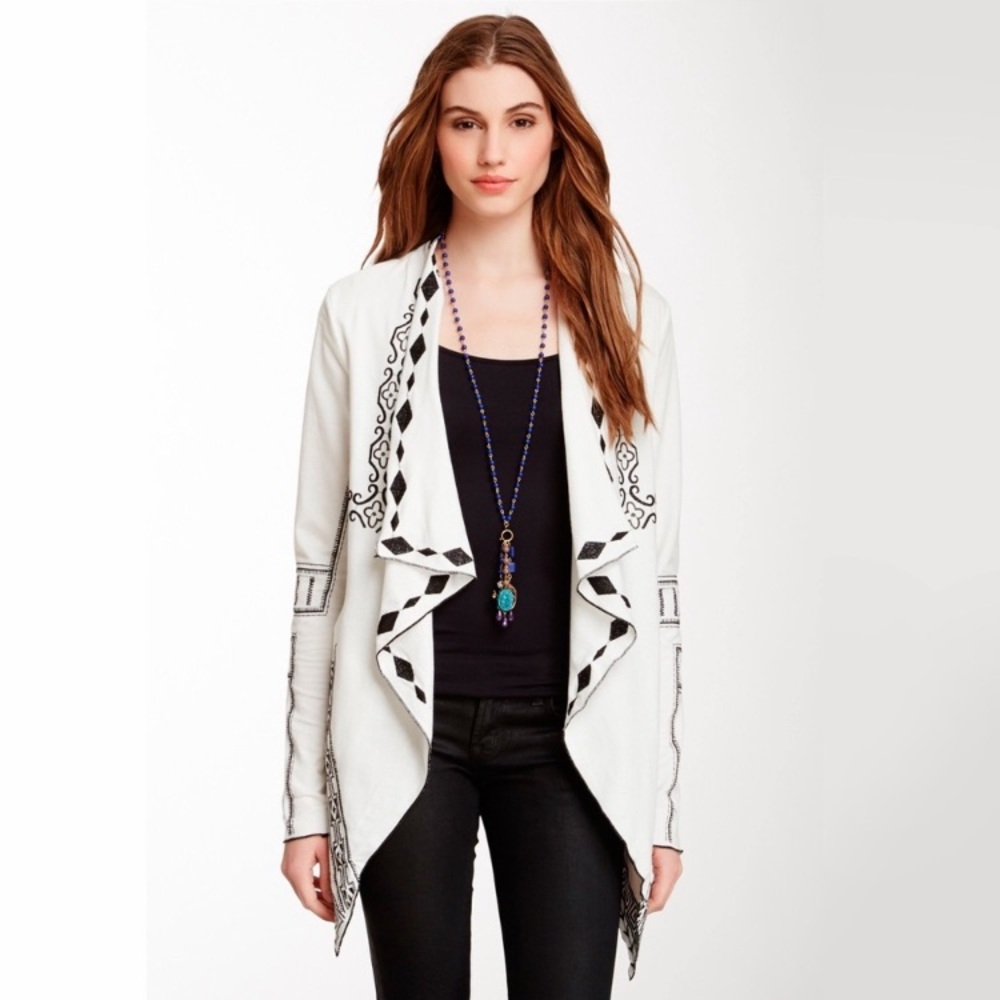 Monoreno Anthropology Embroidered Cardigan Small